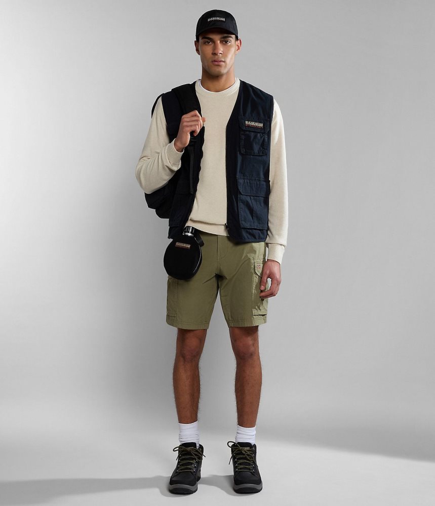 Napapijri Noto Bermuda Shorts Korte Broek Heren Groen | KEFWMLG-68