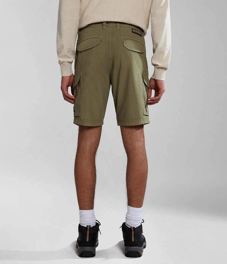 Napapijri Noto Bermuda Shorts Korte Broek Heren Groen | KEFWMLG-68