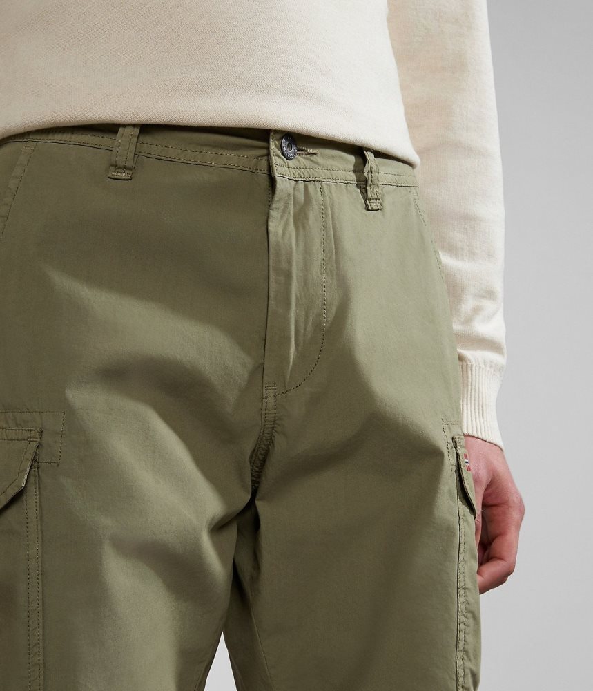 Napapijri Noto Bermuda Shorts Korte Broek Heren Groen | KEFWMLG-68