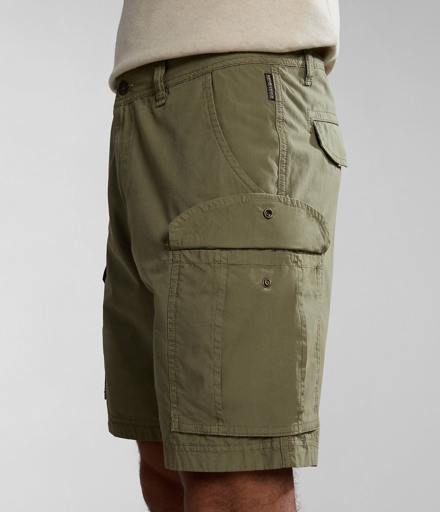 Napapijri Noto Bermuda Shorts Korte Broek Heren Groen | KEFWMLG-68