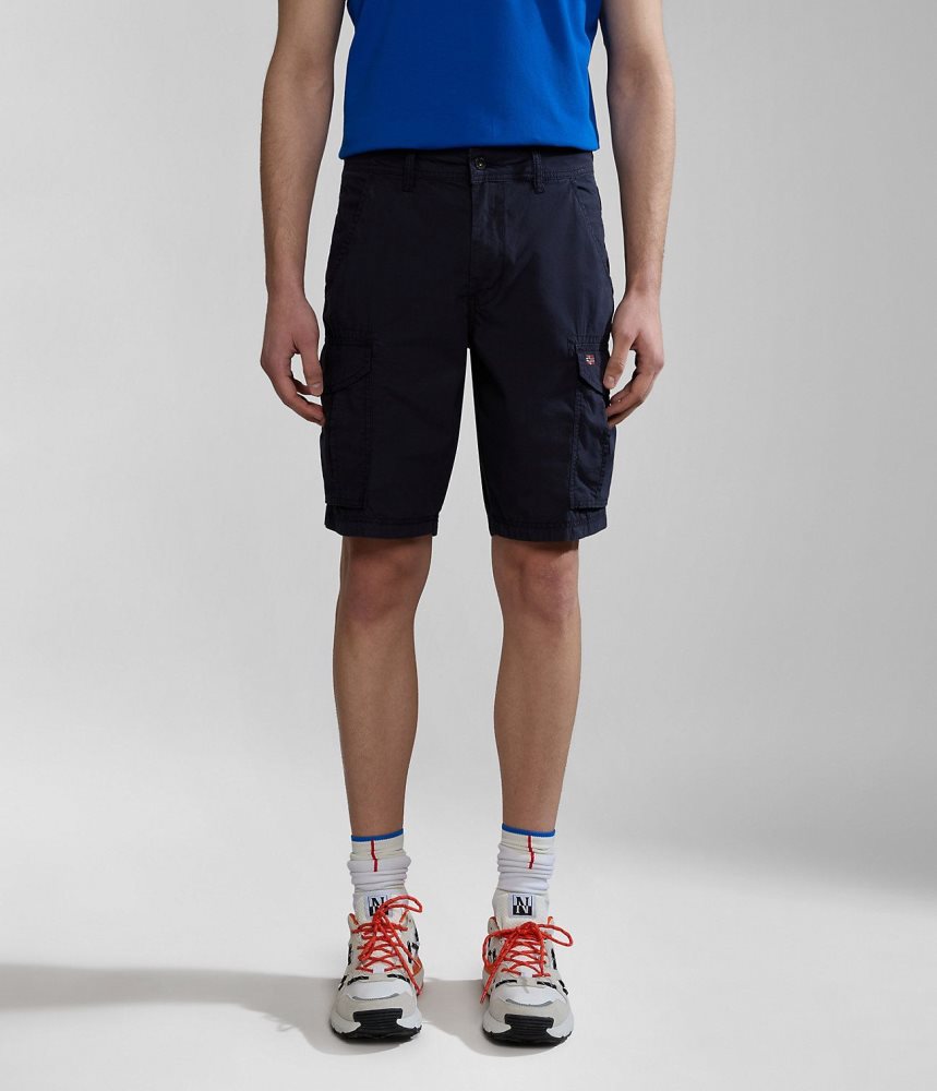 Napapijri Noto Bermuda Shorts Korte Broek Heren Donkerblauw | HNZSMKF-20