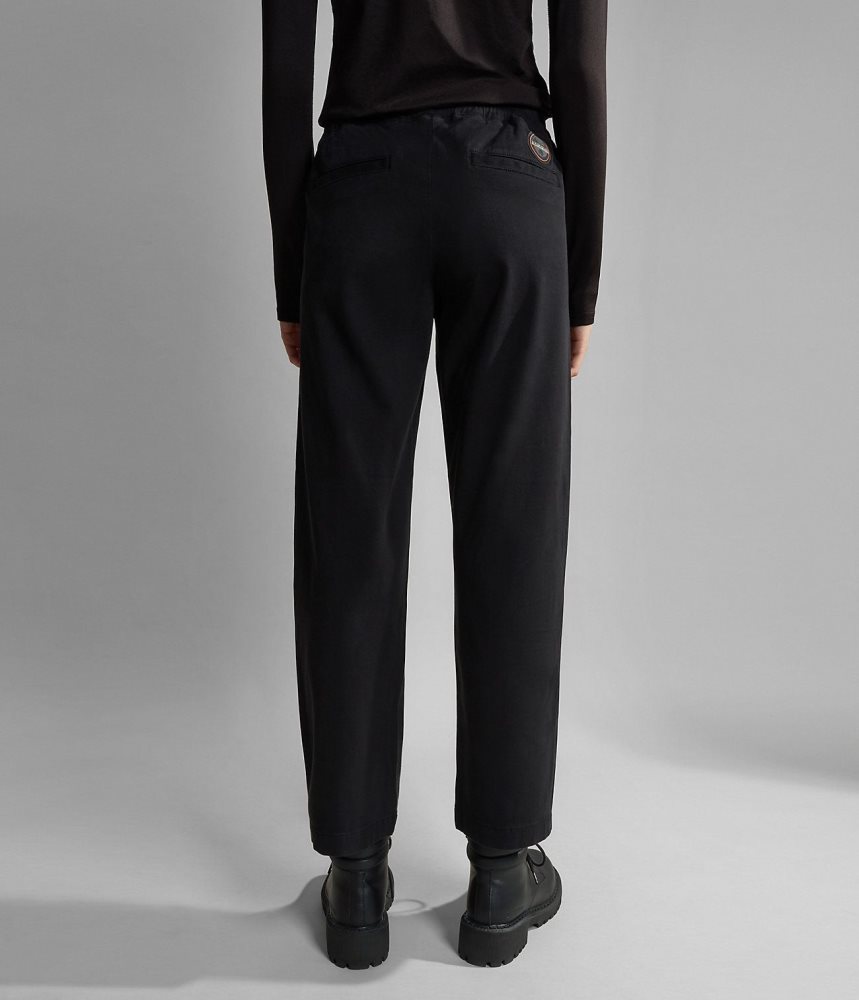 Napapijri Olette Trousers Joggingbroek Dames Zwart | KEXMYCL-09