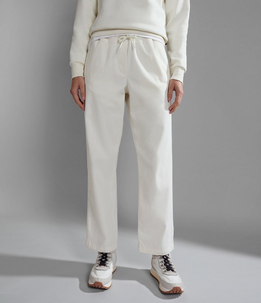 Napapijri Olette Trousers Joggingbroek Dames Wit | DLIBMJQ-17