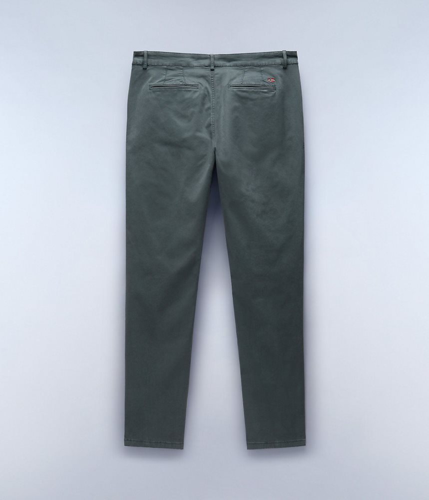 Napapijri Puyo All-Seasons Chino Trousers Chino Broek Heren Groen | EOTVBGN-97
