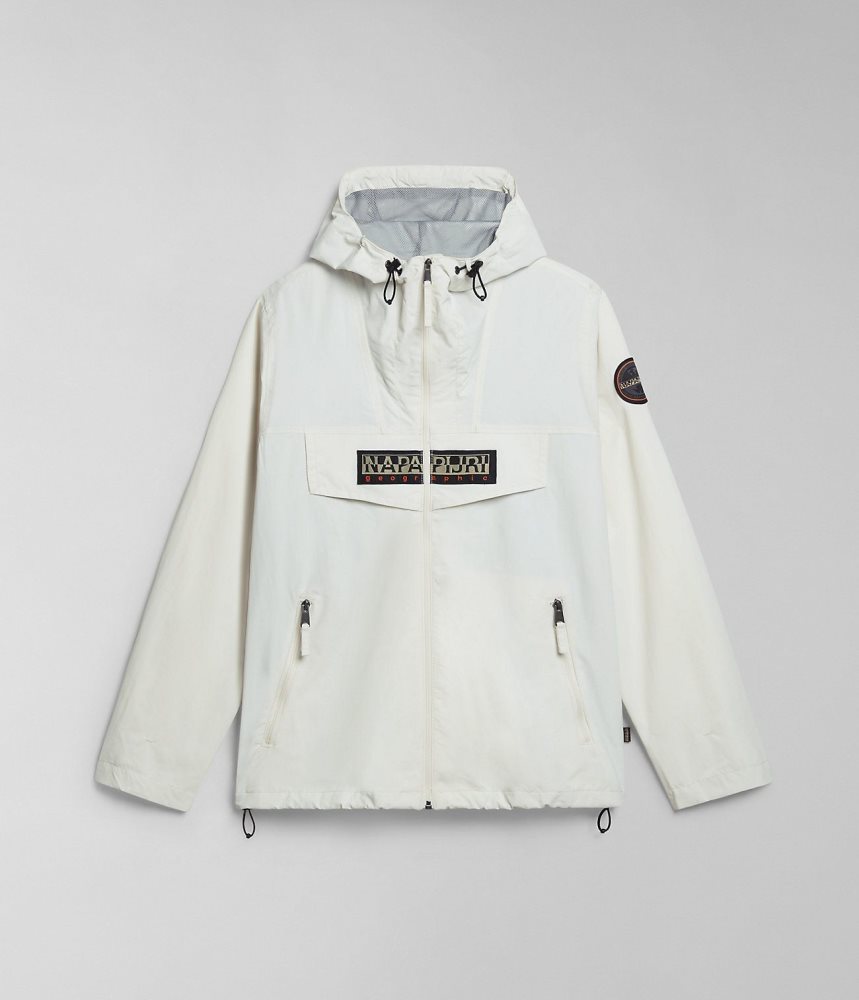 Napapijri Rainforest Open Summer Jacket Windjak Heren Wit | KBNRYQU-09