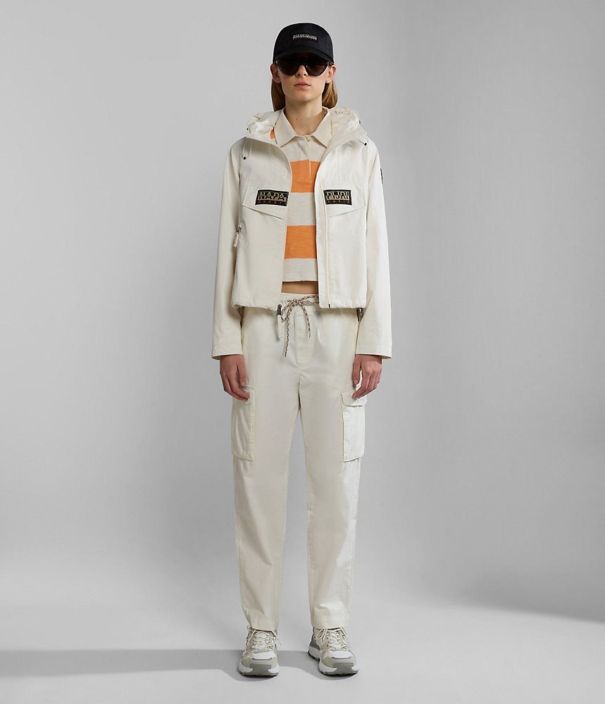 Napapijri Rainforest Open Summer Jacket Windjak Dames Wit | EDPMTXH-35
