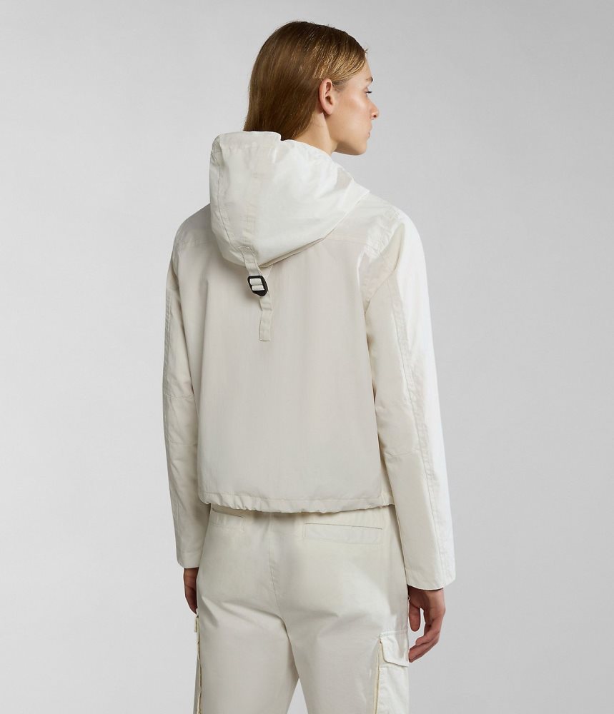Napapijri Rainforest Open Summer Jacket Windjak Dames Wit | EDPMTXH-35