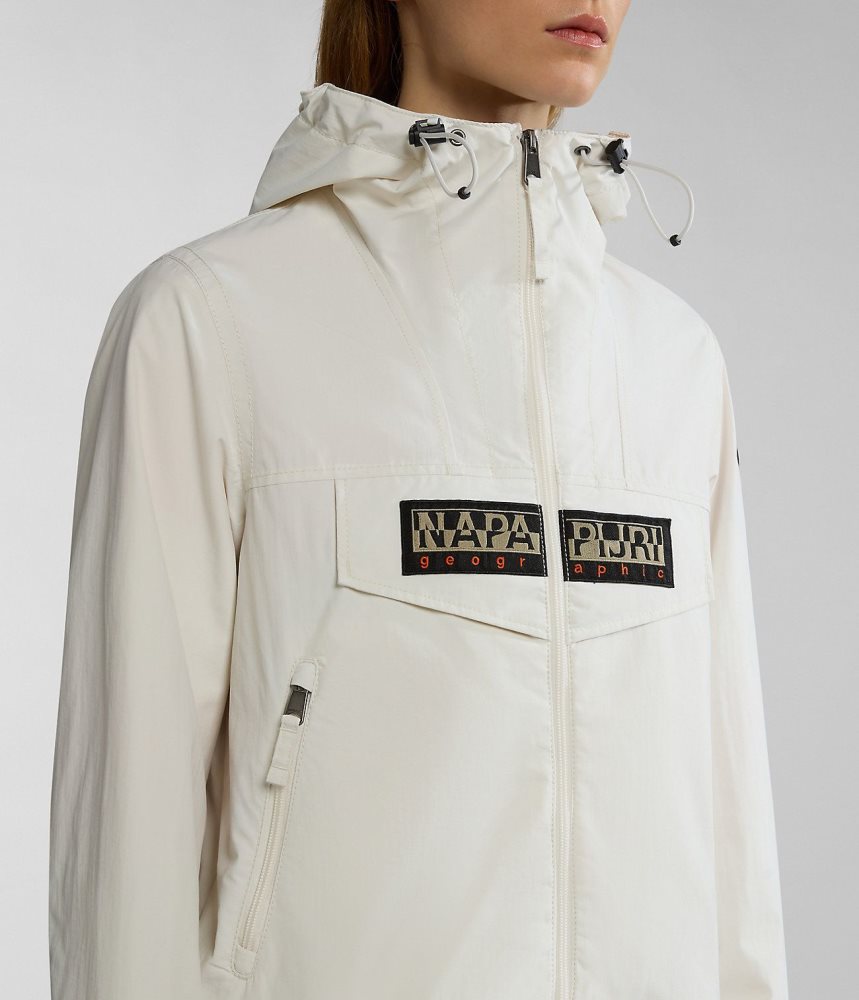 Napapijri Rainforest Open Summer Jacket Windjak Dames Wit | EDPMTXH-35