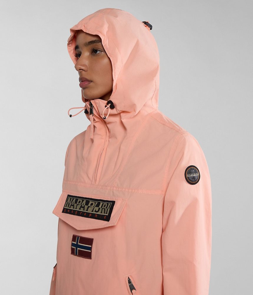 Napapijri Rainforest Pocket Summer Anorak Jacket Windjak Dames Roze | BCVAQKY-04