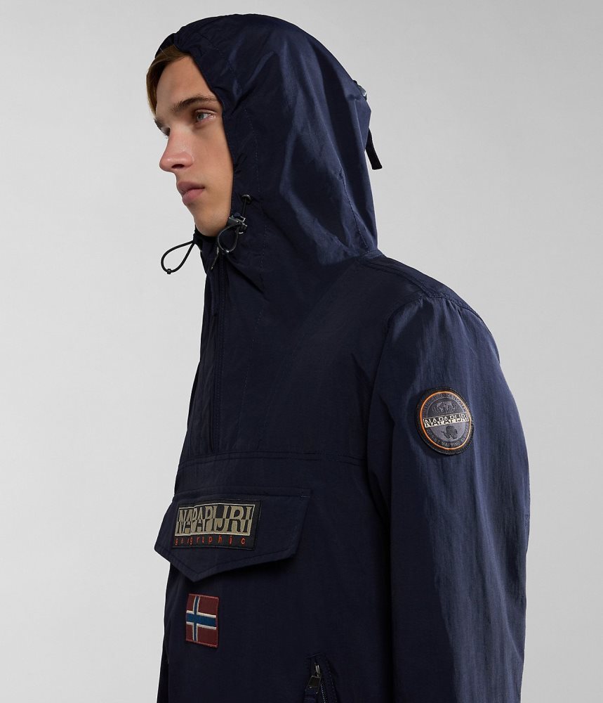 Napapijri Rainforest Pocket Summer Anorak Jacket Anoraks Heren Donkerblauw | QUMJFEZ-41