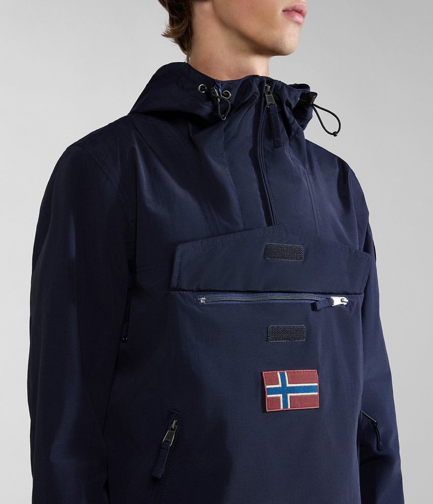 Napapijri Rainforest Pocket Summer Anorak Jacket Anoraks Heren Donkerblauw | QUMJFEZ-41