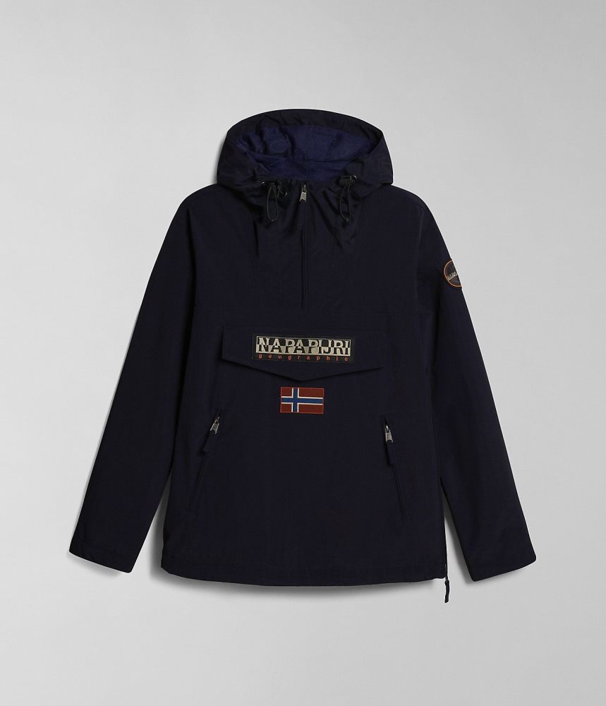 Napapijri Rainforest Pocket Summer Anorak Jacket Anoraks Heren Donkerblauw | QUMJFEZ-41