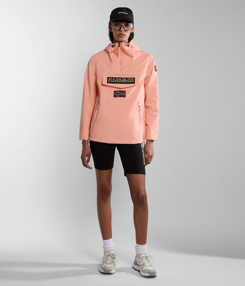 Napapijri Rainforest Pocket Summer Anorak Jacket Regenjassen Dames Roze | QKUTVHM-29