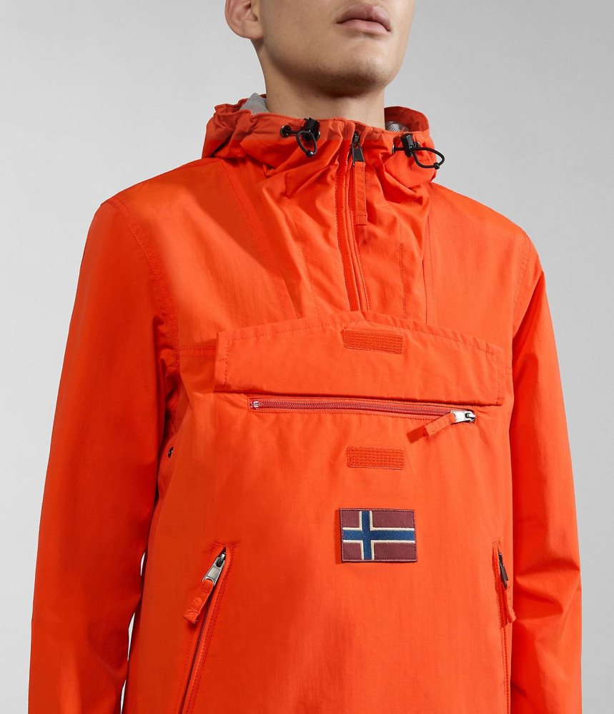 Napapijri Rainforest Pocket Summer Anorak Jacket Anoraks Heren Oranje | KWSQULC-50