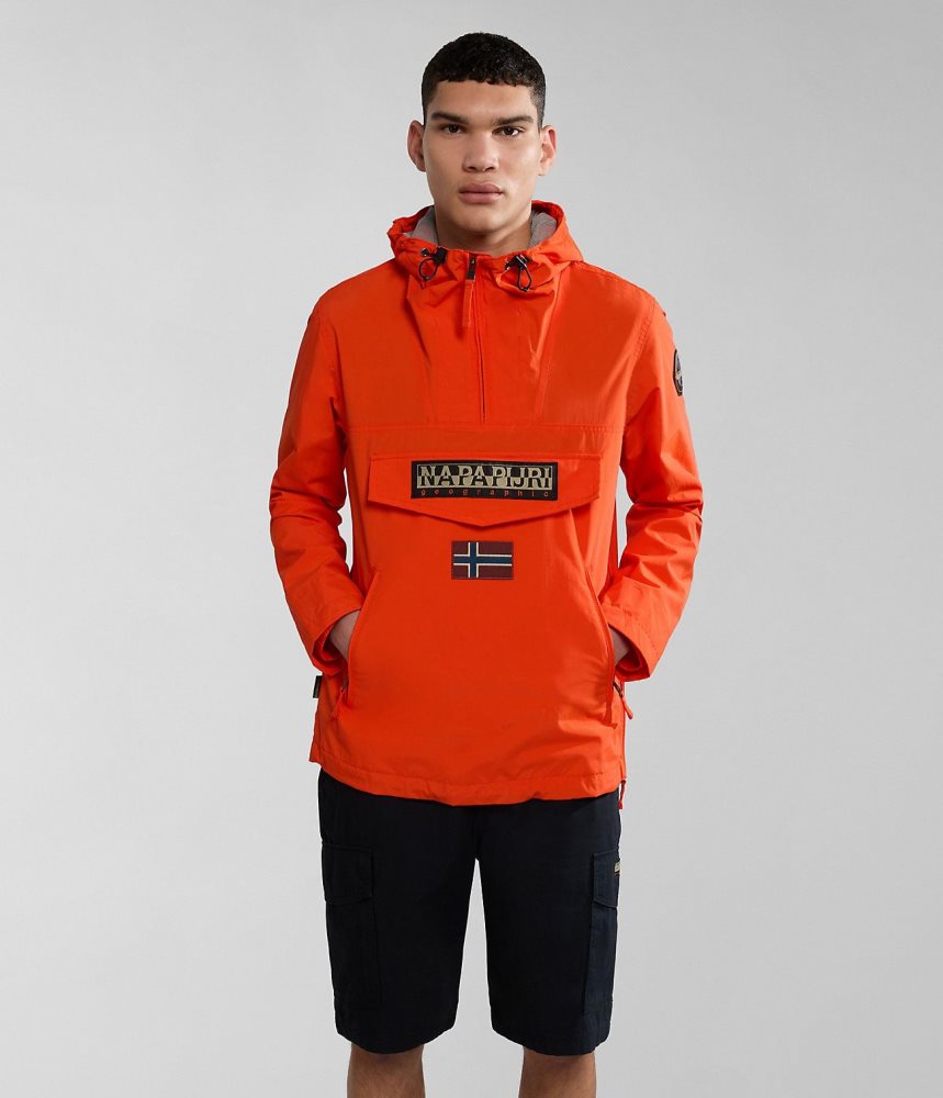 Napapijri Rainforest Pocket Summer Anorak Jacket Anoraks Heren Oranje | KWSQULC-50
