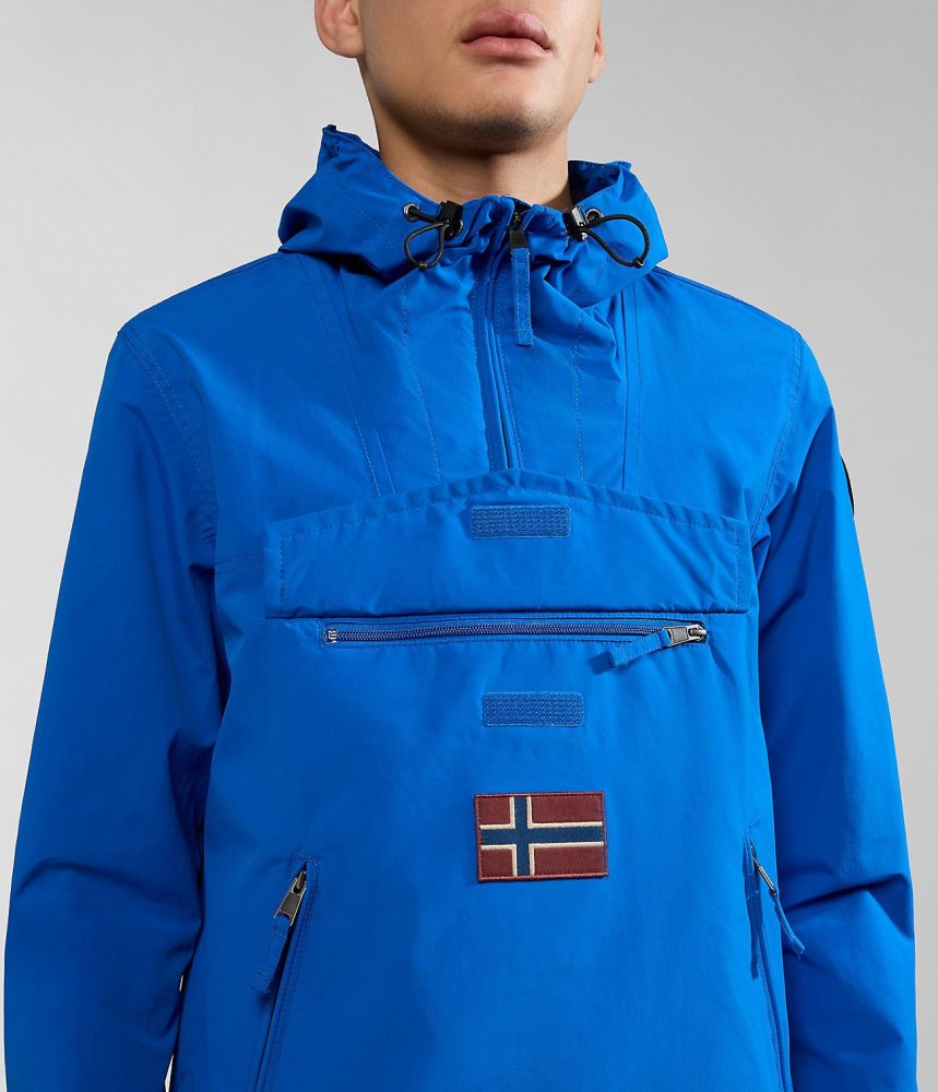 Napapijri Rainforest Pocket Summer Anorak Jacket Anoraks Heren Blauw | JPCGLZB-03