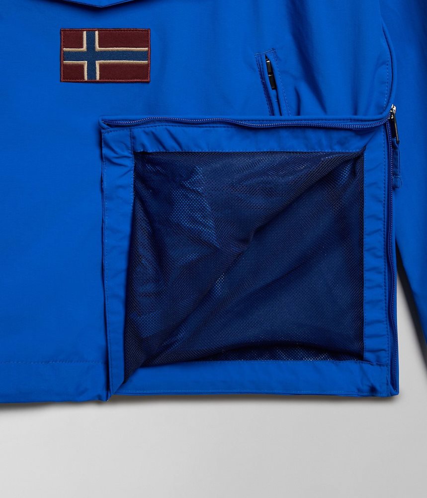 Napapijri Rainforest Pocket Summer Anorak Jacket Anoraks Heren Blauw | JPCGLZB-03