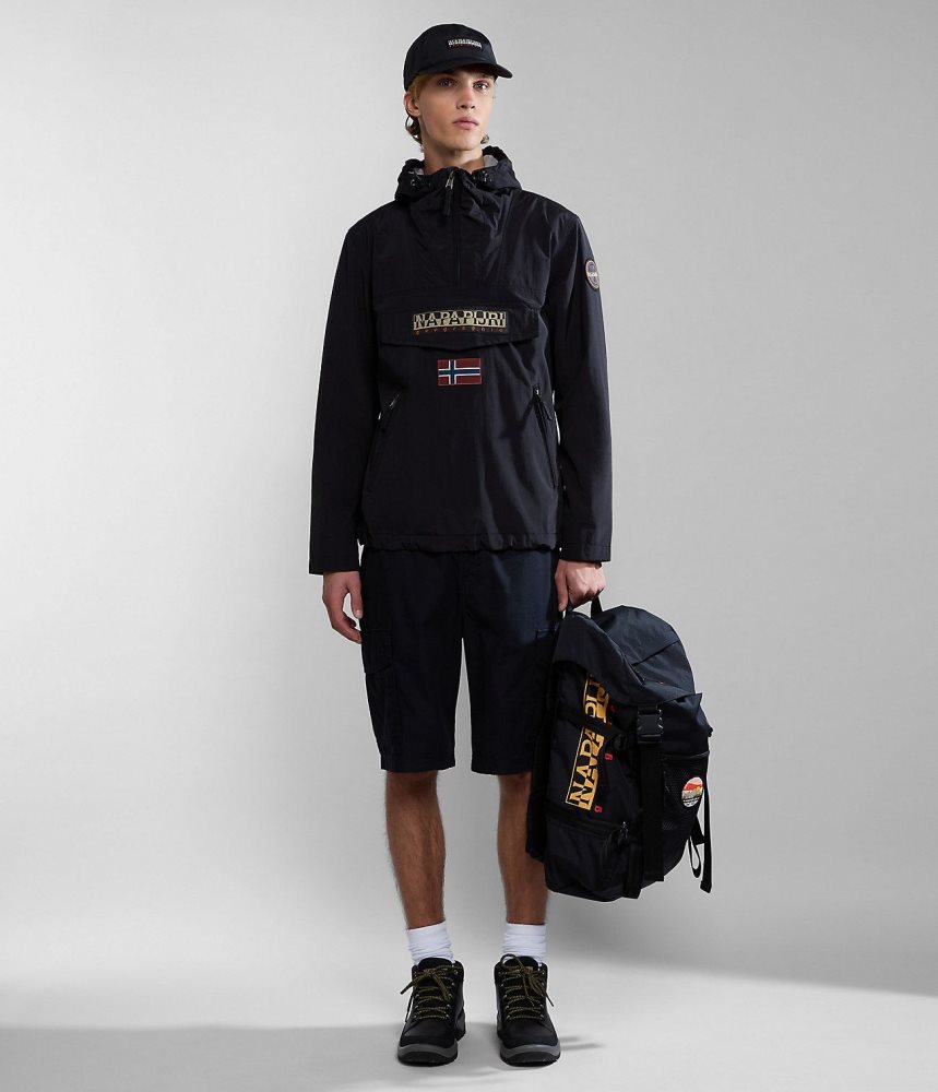 Napapijri Rainforest Pocket Summer Anorak Jacket Anoraks Heren Zwart | ERHMNYF-80