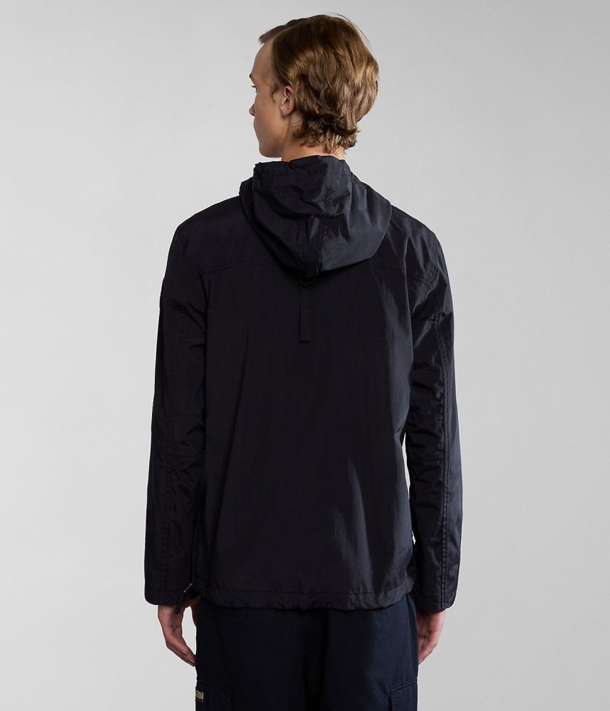 Napapijri Rainforest Pocket Summer Anorak Jacket Anoraks Heren Zwart | ERHMNYF-80