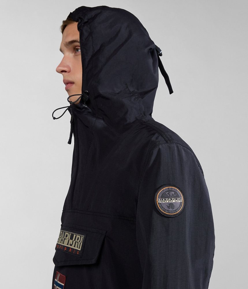 Napapijri Rainforest Pocket Summer Anorak Jacket Anoraks Heren Zwart | ERHMNYF-80