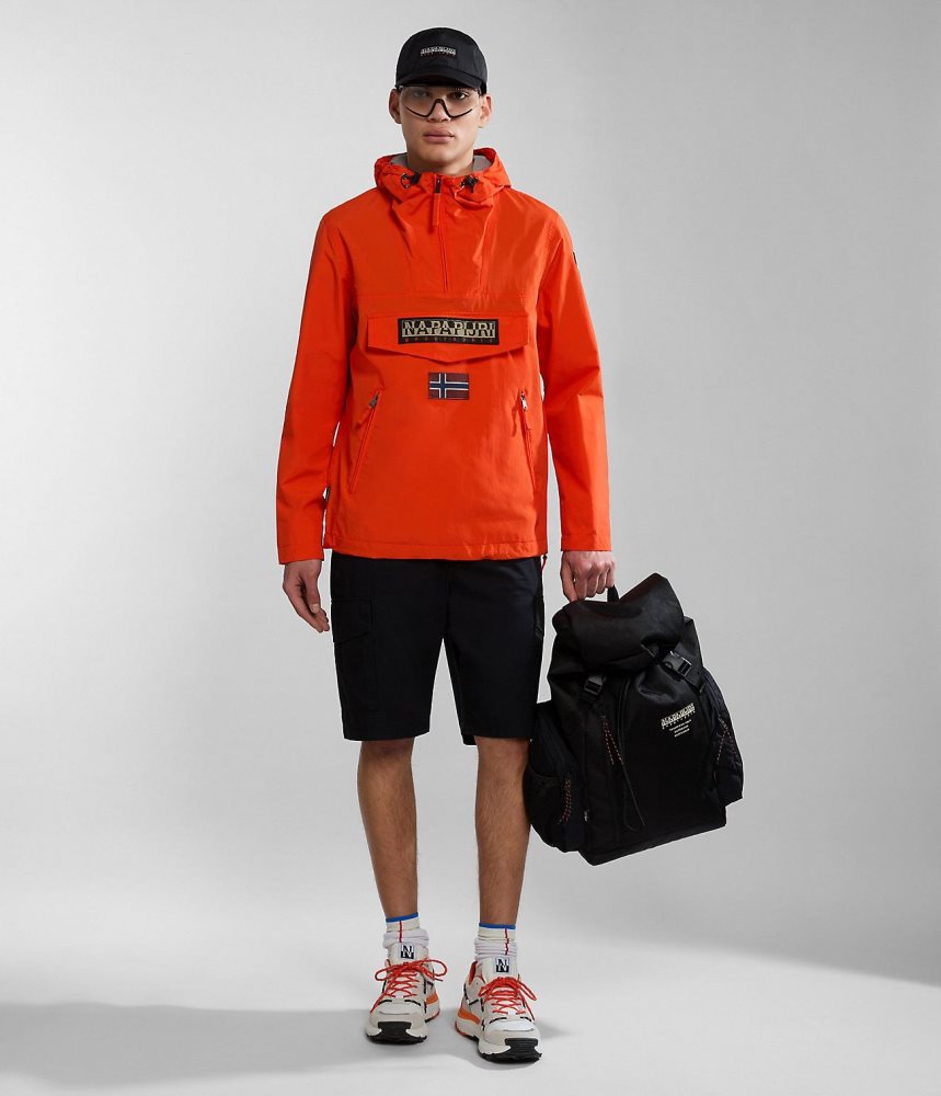 Napapijri Rainforest Pocket Summer Anorak Jacket Windjak Heren Oranje | DMBUEXI-09