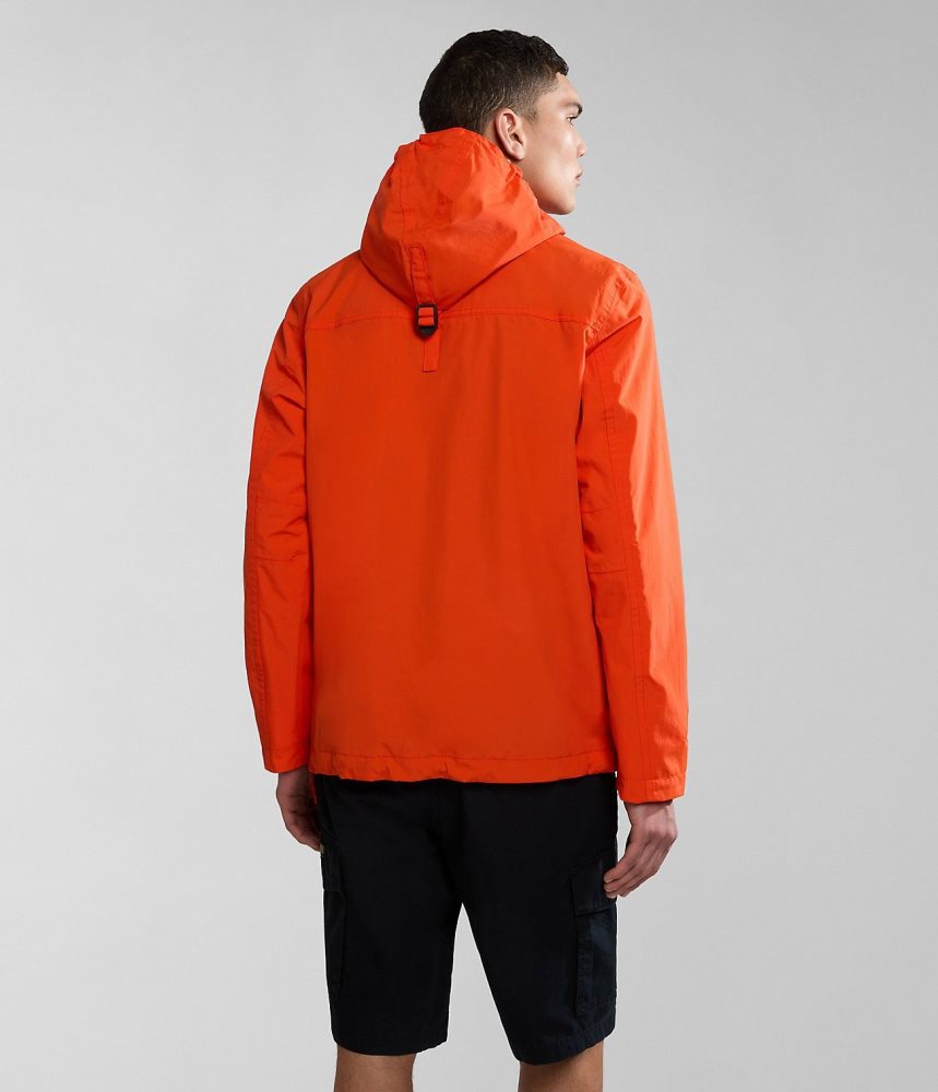 Napapijri Rainforest Pocket Summer Anorak Jacket Windjak Heren Oranje | DMBUEXI-09