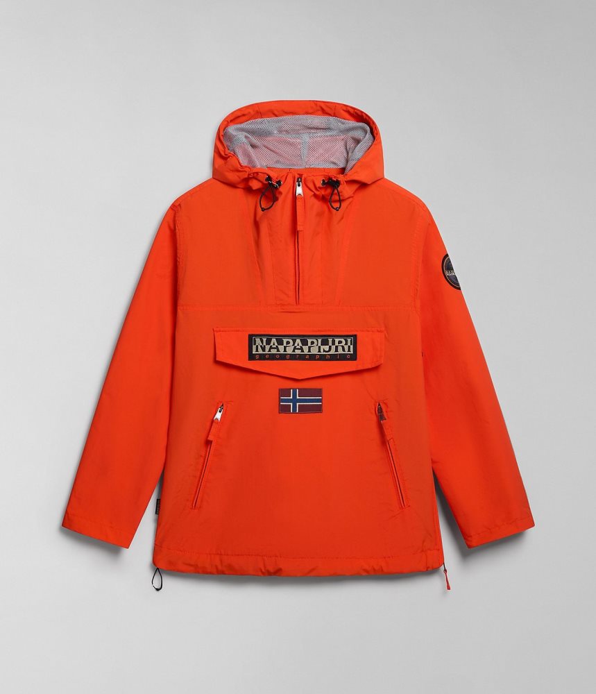 Napapijri Rainforest Pocket Summer Anorak Jacket Windjak Heren Oranje | DMBUEXI-09