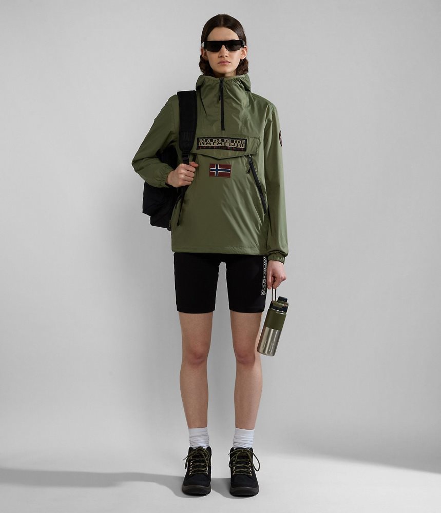 Napapijri Rainforest Ripstop Anorak Jacket - Unisex Regenjassen Dames Groen | XURIKSW-37