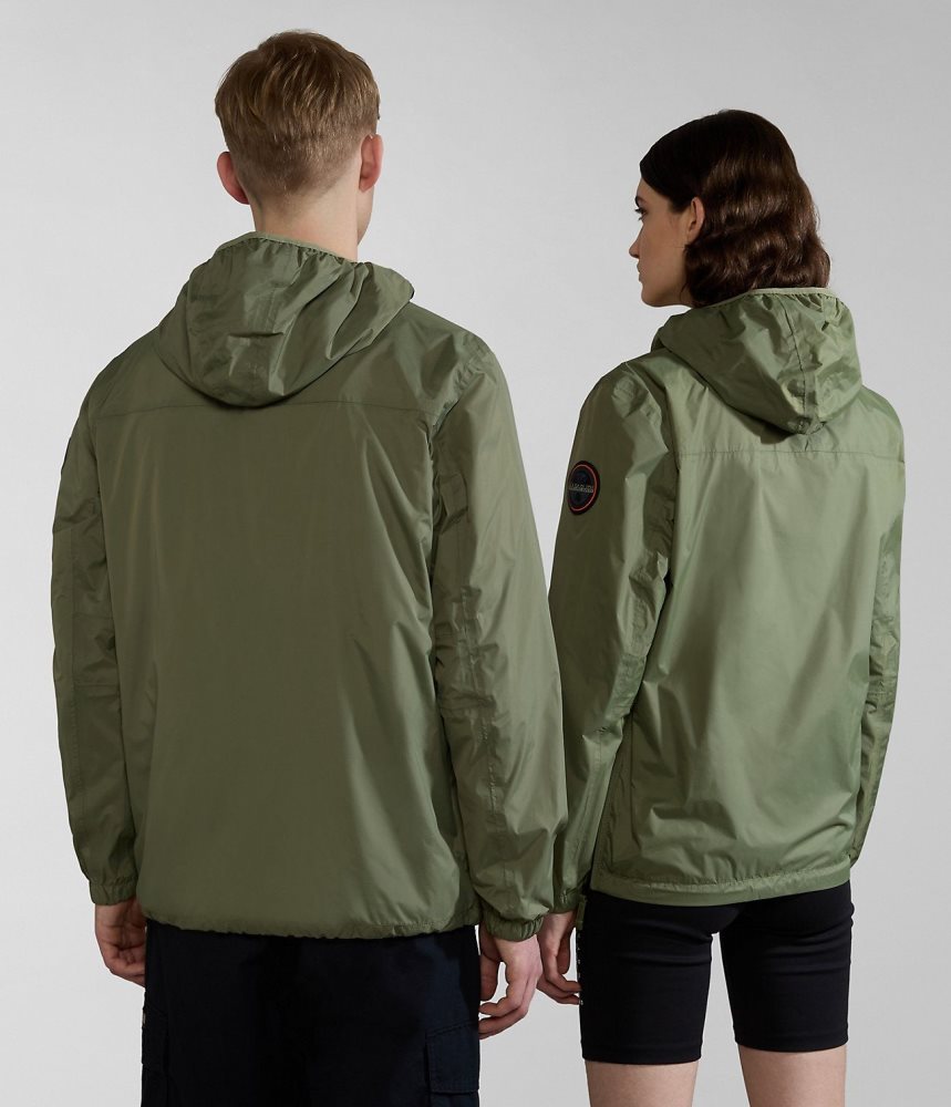 Napapijri Rainforest Ripstop Anorak Jacket - Unisex Regenjassen Dames Groen | XURIKSW-37