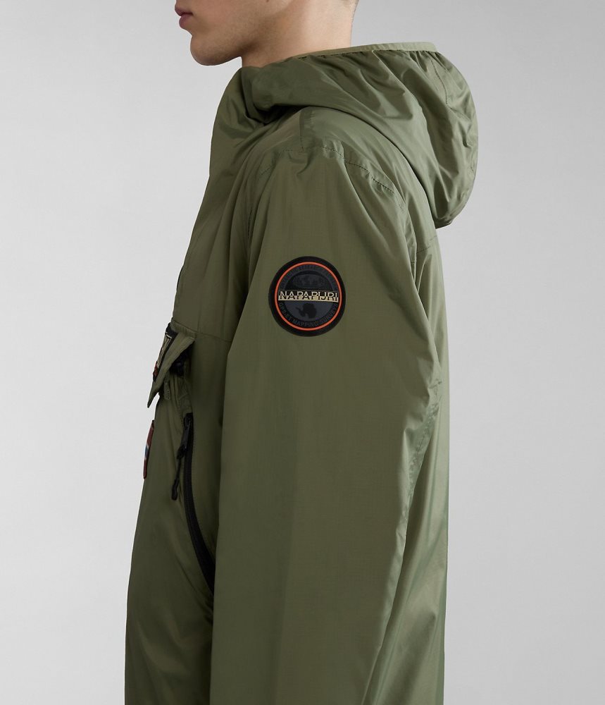 Napapijri Rainforest Ripstop Anorak Jacket - Unisex Regenjassen Dames Groen | XURIKSW-37