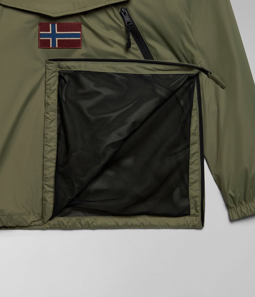 Napapijri Rainforest Ripstop Anorak Jacket - Unisex Regenjassen Dames Groen | XURIKSW-37