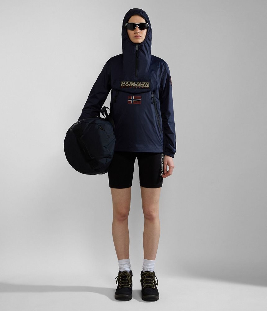 Napapijri Rainforest Ripstop Anorak Jacket - Unisex Regenjassen Heren Donkerblauw | TBRZYQX-54