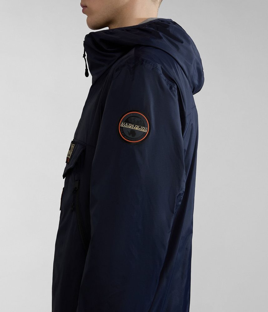 Napapijri Rainforest Ripstop Anorak Jacket - Unisex Regenjassen Heren Donkerblauw | TBRZYQX-54
