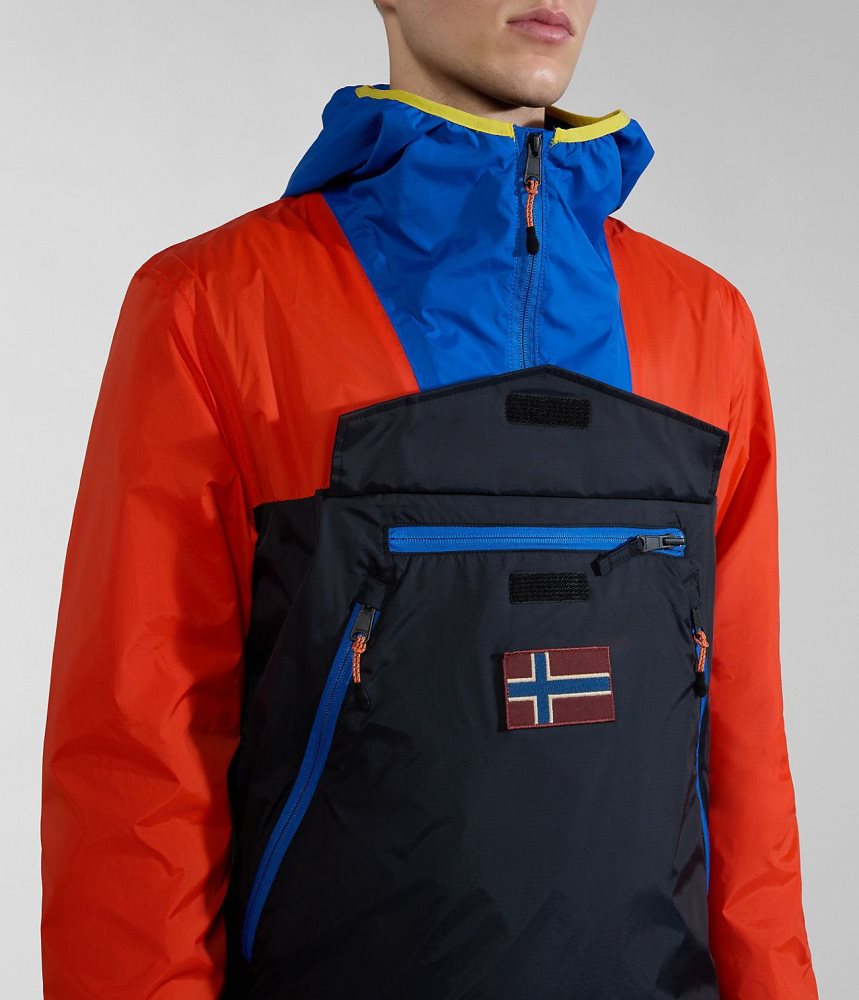 Napapijri Rainforest Ripstop Anorak Jacket - Unisex Anoraks Heren Multicolour | NUYAFHL-16