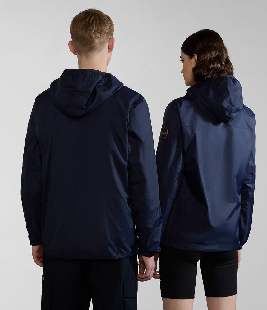 Napapijri Rainforest Ripstop Anorak Jacket - Unisex Anoraks Heren Donkerblauw | LCRGBNI-97