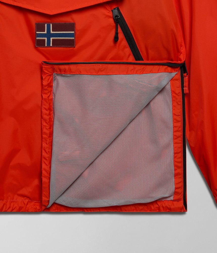 Napapijri Rainforest Ripstop Anorak Jacket - Unisex Regenjassen Heren Oranje | HPWXZKM-87