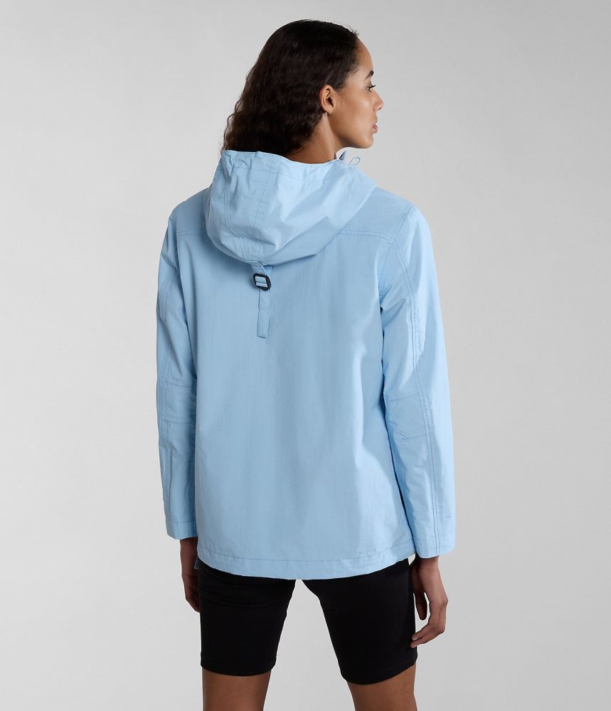 Napapijri Rainforest Summer Anorak Jacket Windjak Dames Lichtblauw | ABNOYXK-23