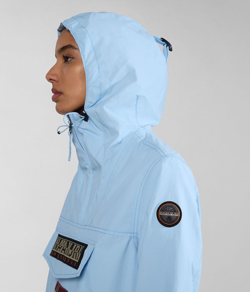 Napapijri Rainforest Summer Anorak Jacket Windjak Dames Lichtblauw | ABNOYXK-23
