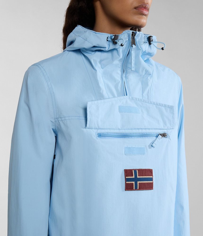 Napapijri Rainforest Summer Anorak Jacket Windjak Dames Lichtblauw | ABNOYXK-23