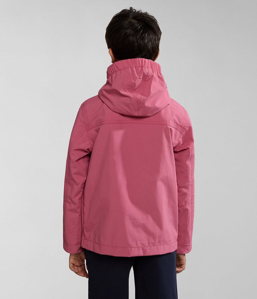 Napapijri Rainforest Summer Anorak Jacket (4-16 YEARS) Windjak Kinderen Roze | XJHQMLY-35