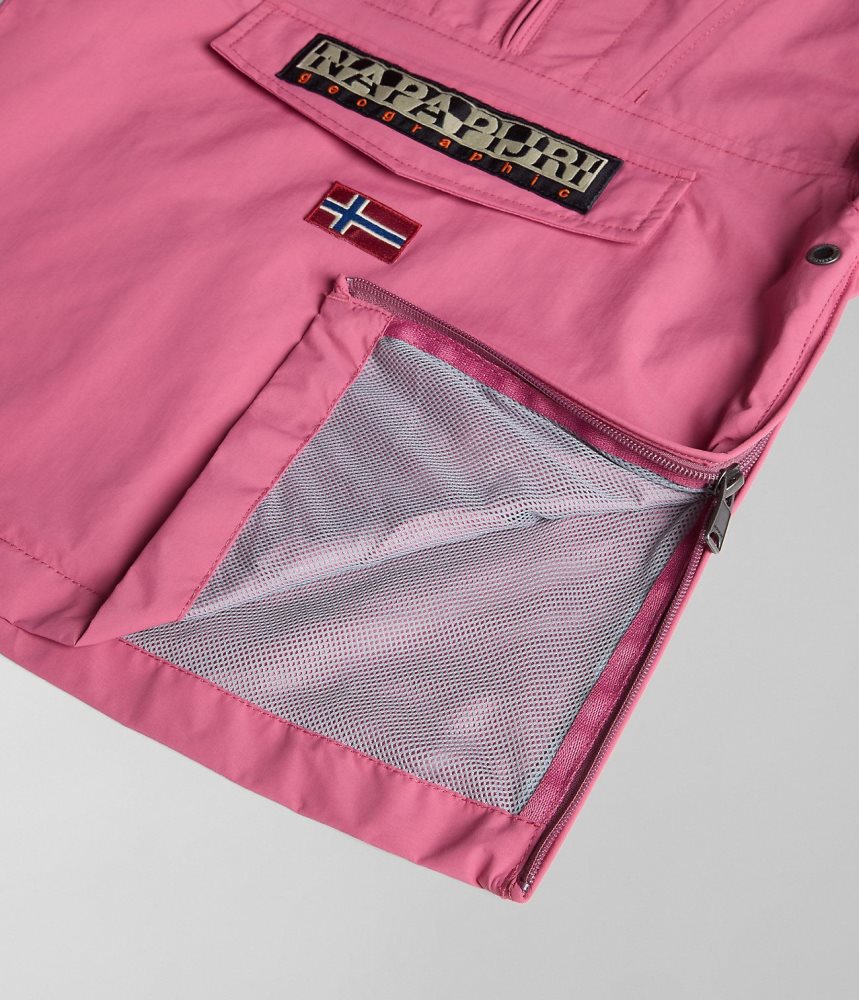 Napapijri Rainforest Summer Anorak Jacket (4-16 YEARS) Anoraks Kinderen Roze | UGZRWTO-05