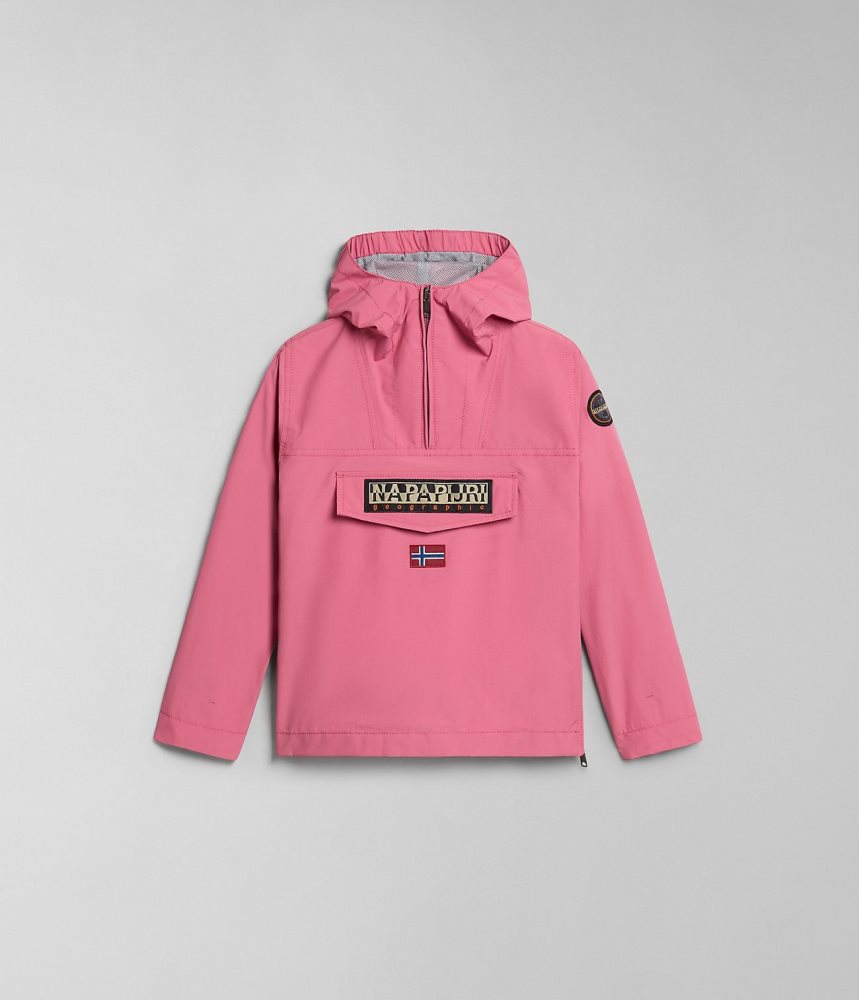 Napapijri Rainforest Summer Anorak Jacket (4-16 YEARS) Anoraks Kinderen Roze | UGZRWTO-05