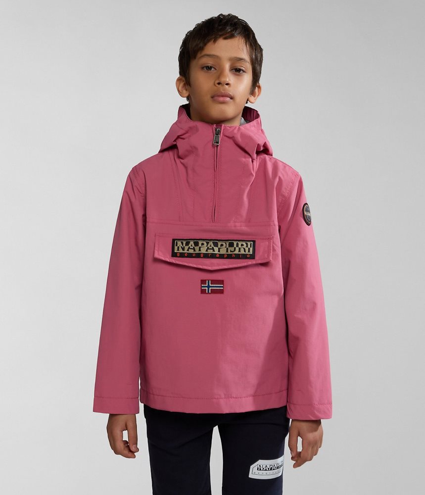 Napapijri Rainforest Summer Anorak Jacket (4-16 YEARS) Anoraks Kinderen Roze | UGZRWTO-05