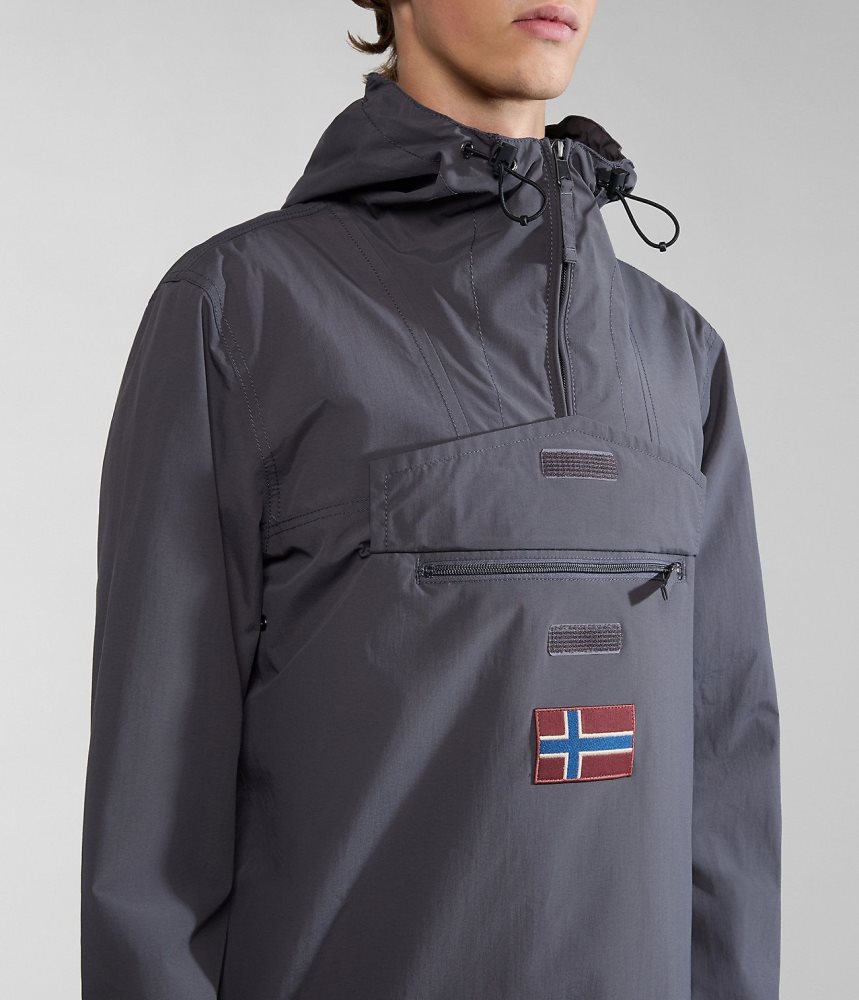 Napapijri Rainforest Summer Anorak Jacket Anoraks Heren Donkergrijs | UDYXKIO-53