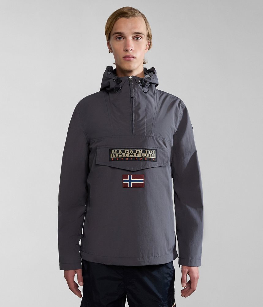 Napapijri Rainforest Summer Anorak Jacket Anoraks Heren Donkergrijs | UDYXKIO-53