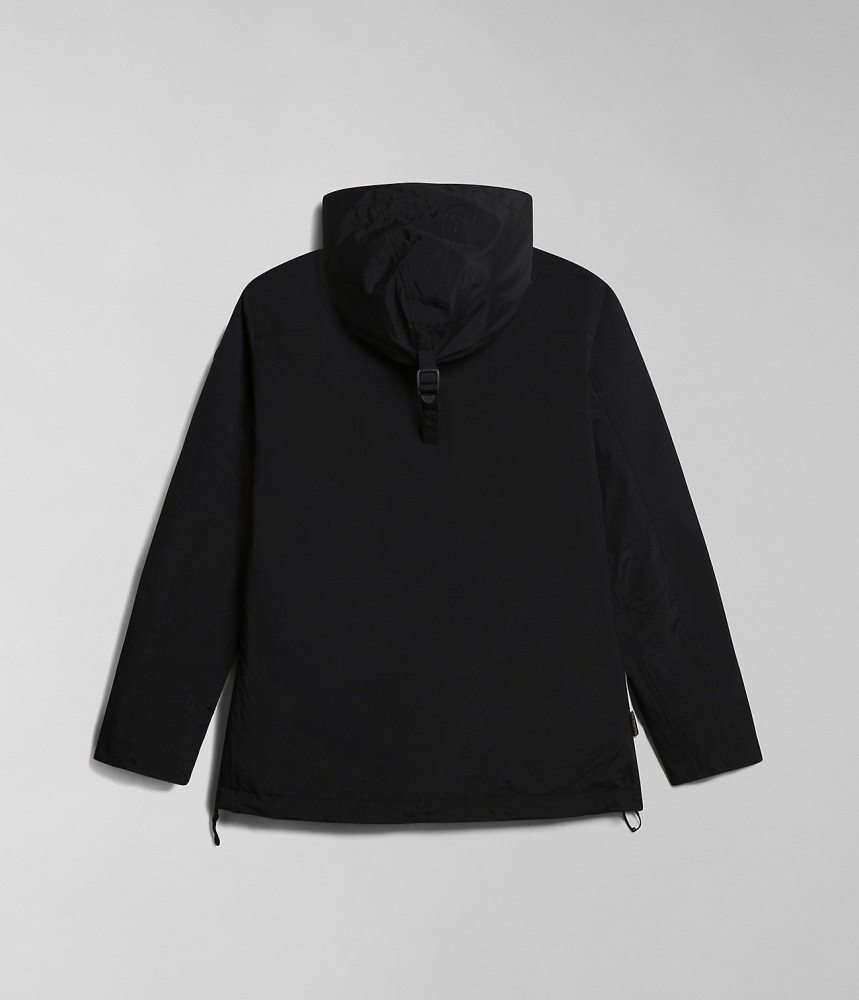 Napapijri Rainforest Summer Anorak Jacket Windjak Dames Zwart | SPRYVAM-14