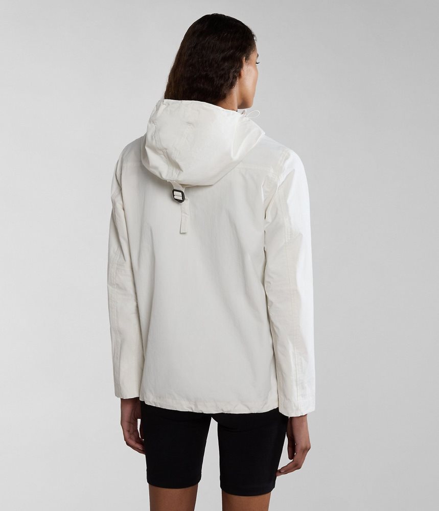 Napapijri Rainforest Summer Anorak Jacket Regenjassen Dames Wit | OBMZDHY-62