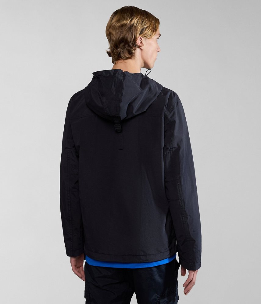 Napapijri Rainforest Summer Anorak Jacket Windjak Heren Zwart | NLQVJSG-14