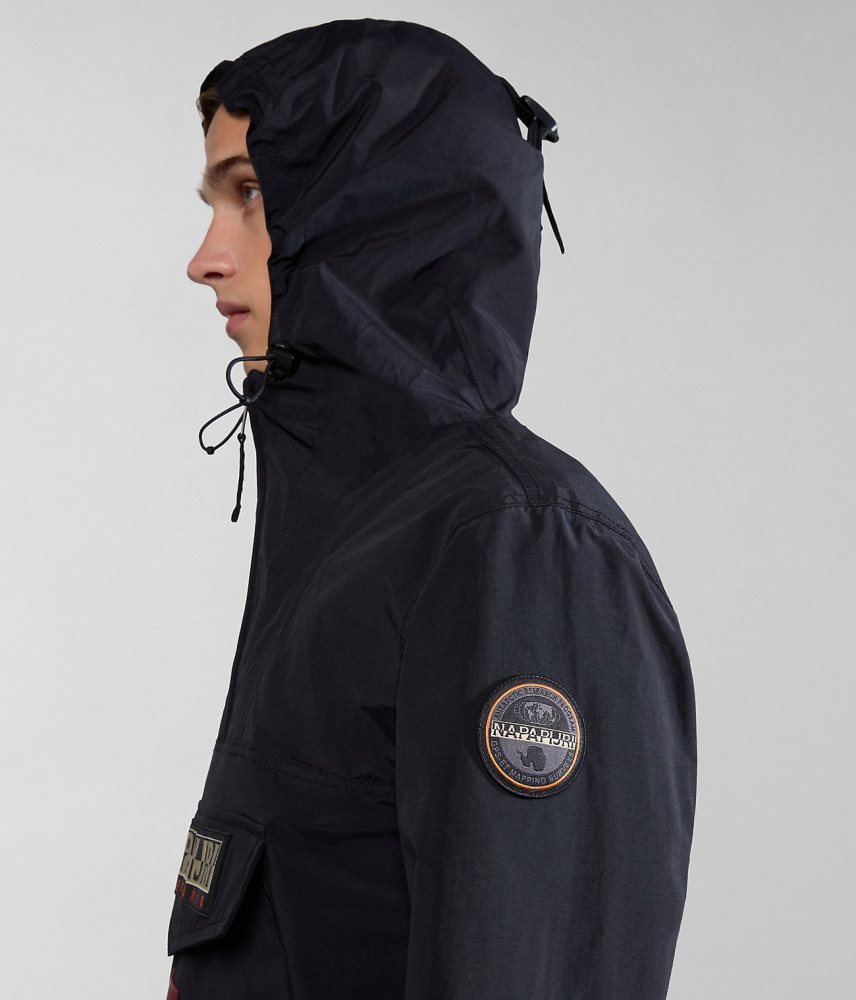 Napapijri Rainforest Summer Anorak Jacket Windjak Heren Zwart | NLQVJSG-14