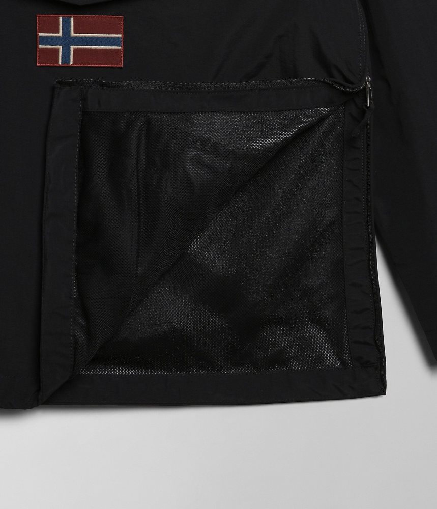 Napapijri Rainforest Summer Anorak Jacket Windjak Heren Zwart | NLQVJSG-14